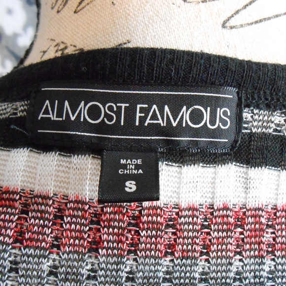 EUC Almost Famous Striped Short Sleeve Tee S - Picture 5 of 6